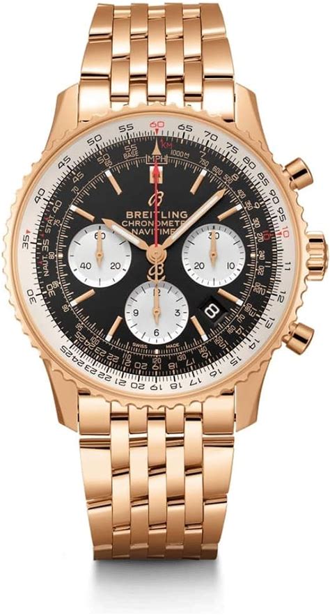 breitling navitimer premier rose gold|breitling navitimer gold price.